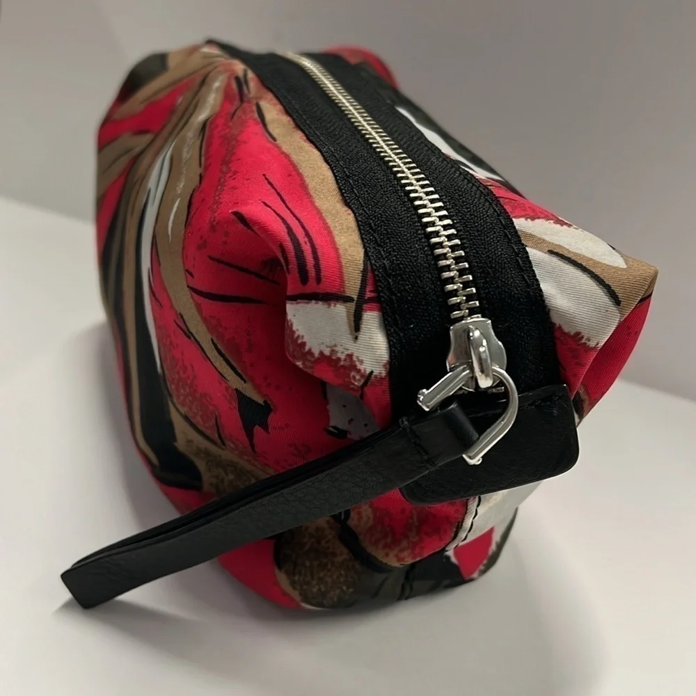 Marc Jacobs Nylon Multi Print Zip Top Makeup Clutch Pouch